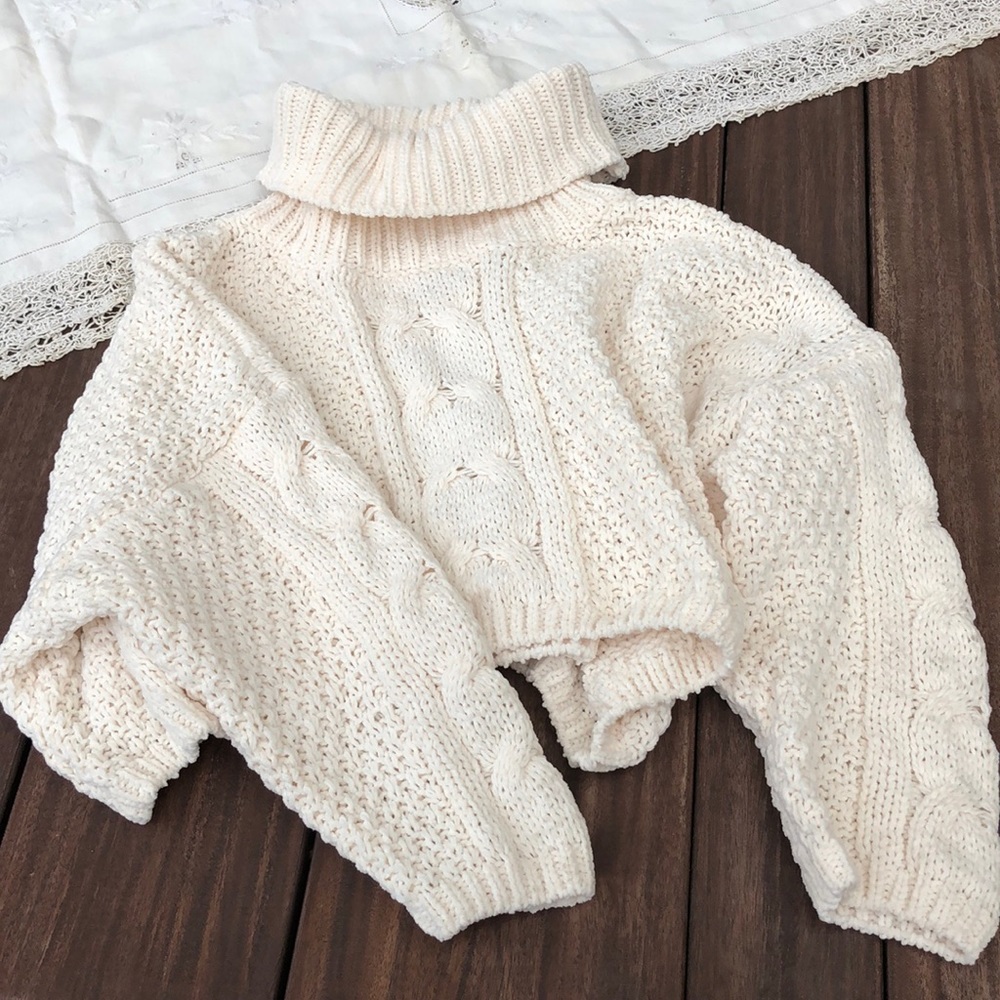 F21 cropped sweater